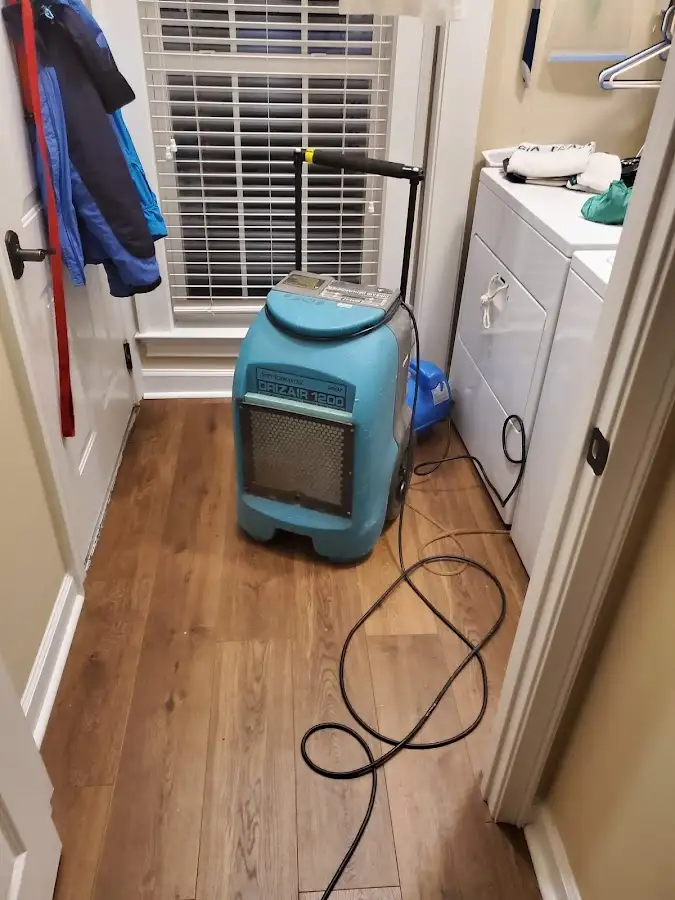 Commercial dehumidifier deployed for Flood Damage Cleanup in Catonsville